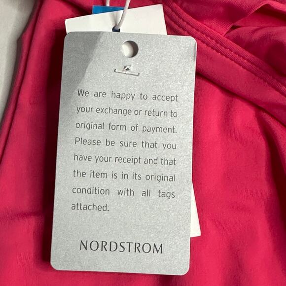 NWT Sz 14 Bleu Rod Beattie Pink One Piece Swimsuit Lace-Up Over Shoulder Resort - Picture 8 of 10